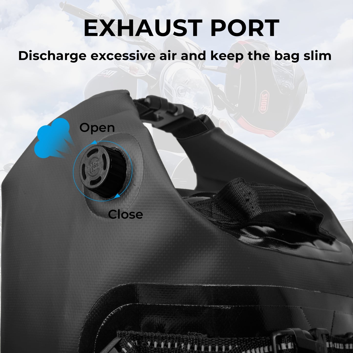 AFISHTOUR 25L Waterproof Motorcycle Dry Bag - Motorcycle Luggage Tail Bag with Straps for Back Seat - Roll Top Dry Bag for Kayaking, Rafting, Boating, Camping, Travel, Beach (Black)