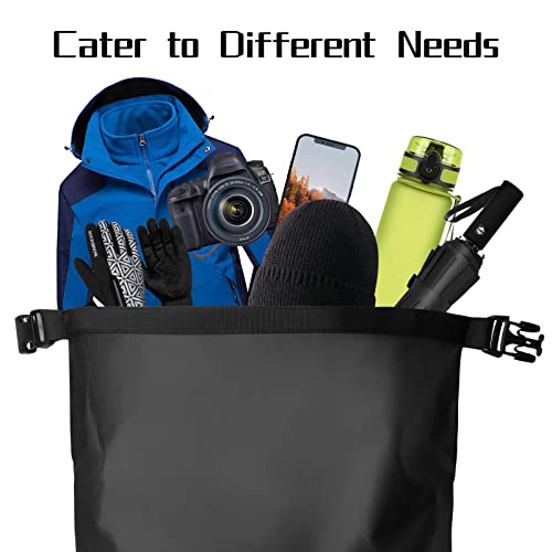 AFISHTOUR 35L Waterproof Backpack for Men and Women - Heavy Duty Roll-Top Floating Dry Bag Backpack for Kayaking, Rafting, Boating, Beach (Black)