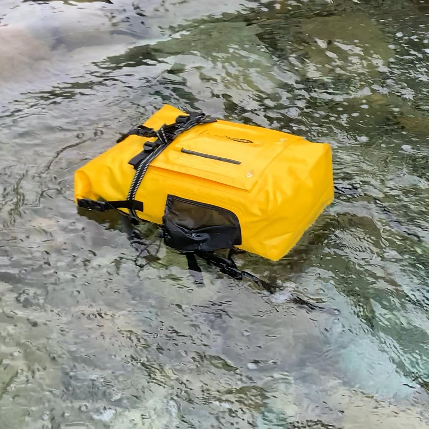 AFISHTOUR 35L Waterproof Backpack for Men and Women - Heavy Duty Roll-Top Floating Dry Bag Backpack for Kayaking, Rafting, Boating, Beach (Yellow)