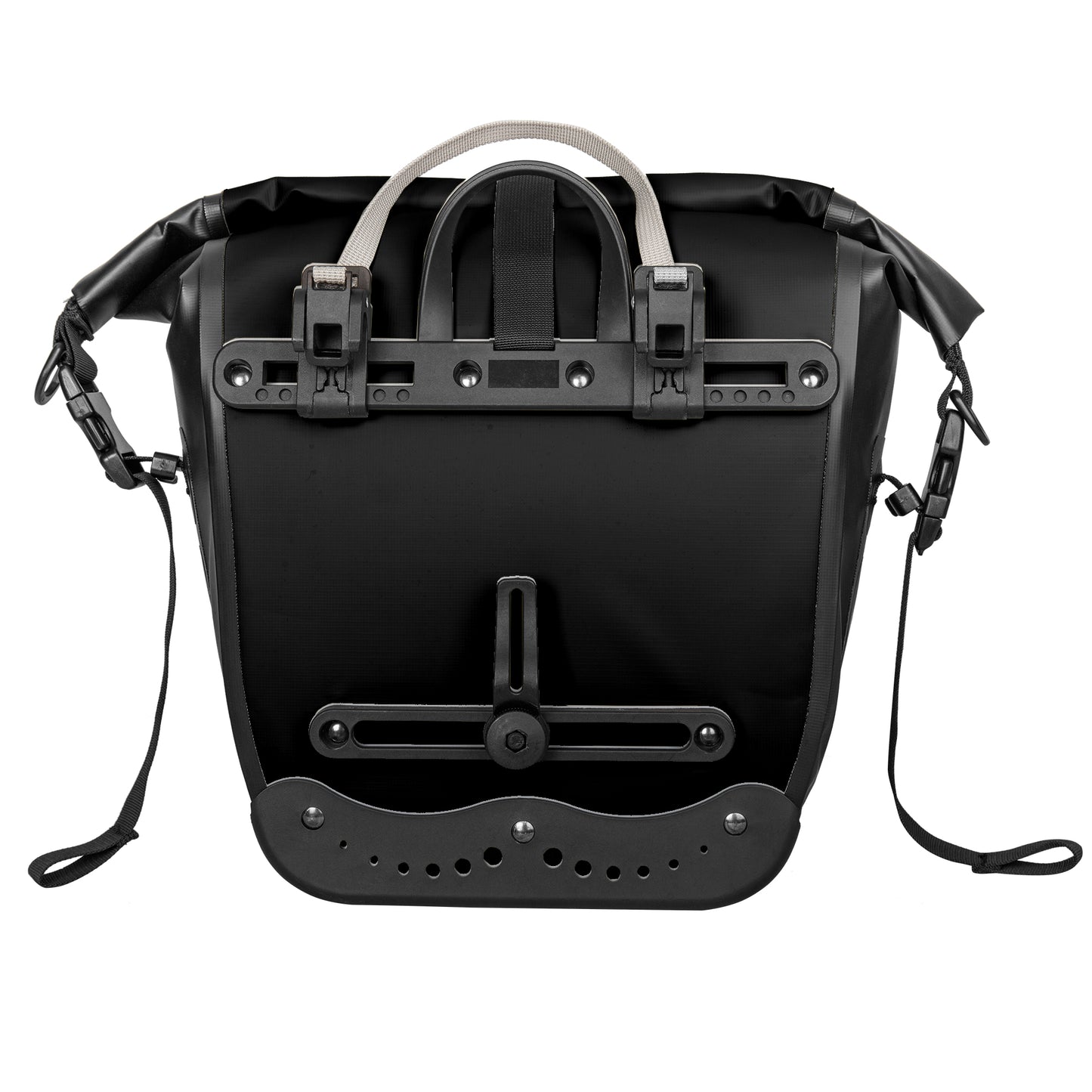 AFISHTOUR Waterproof Bike Panniers - 15L Saddle Bags for Bicycles Rear Rack - Bike Bag for Grocery, Laptop (Black)