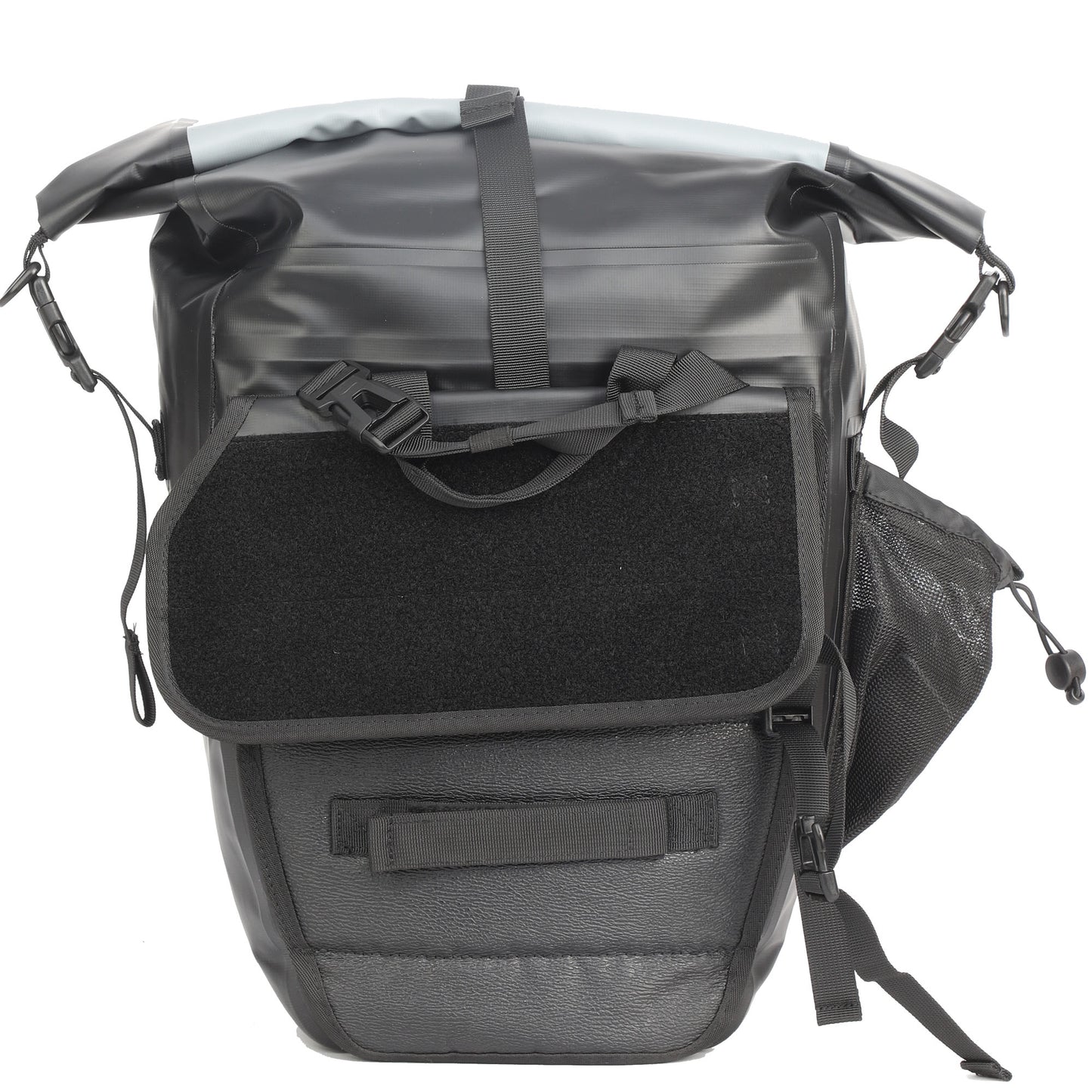 AFISHTOUR Waterproof Bike Panniers - 50L Saddle Bags for Bicycles Rear Rack - Bike Bag for Grocery, Laptop (Grey, 1 Pair)
