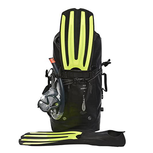 AFISHTOUR 35L Waterproof Backpack for Men and Women - Heavy Duty Roll-Top Floating Dry Bag Backpack for Kayaking, Rafting, Boating, Beach (Black)