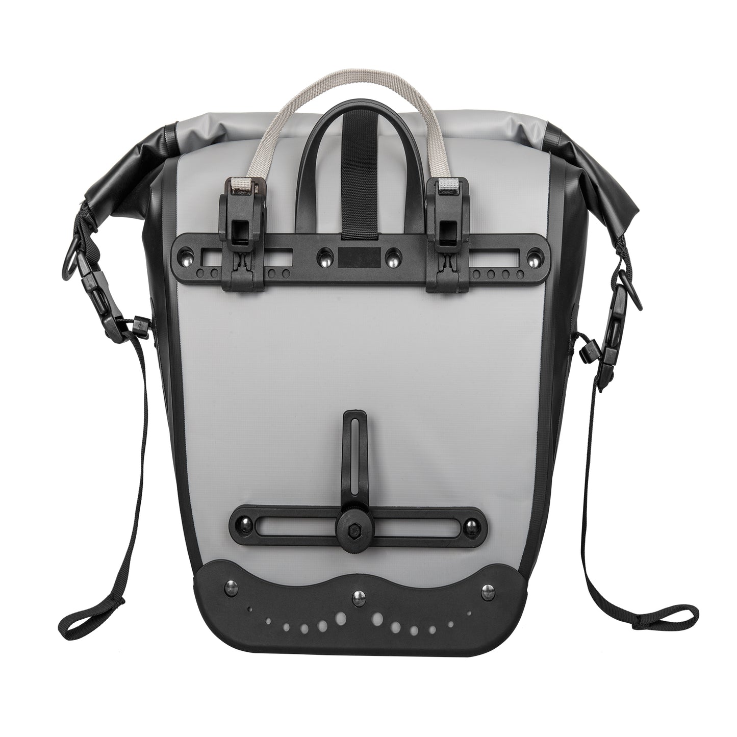 AFISHTOUR Waterproof Bike Panniers  - 25L Saddle Bags for Bicycles Rear Rack - Bike Bag for Grocery, Laptop (Grey)