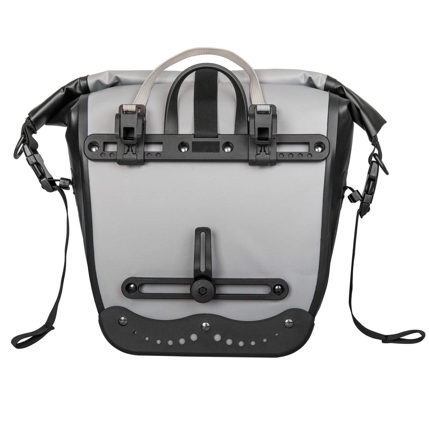 AFISHTOUR Waterproof Bike Panniers  - 15L Saddle Bags for Bicycles Rear Rack - Bike Bag for Grocery, Laptop (Grey)