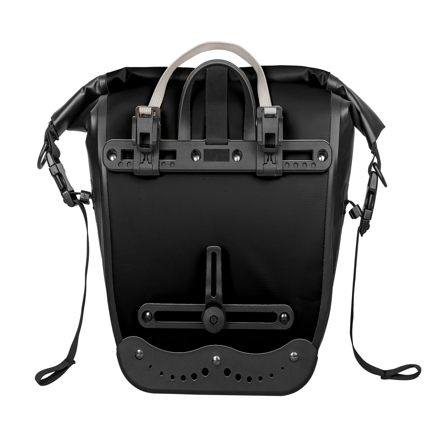 AFISHTOUR Waterproof Bike Panniers  - 25L Saddle Bags for Bicycles Rear Rack - Bike Bag for Grocery, Laptop (Black)