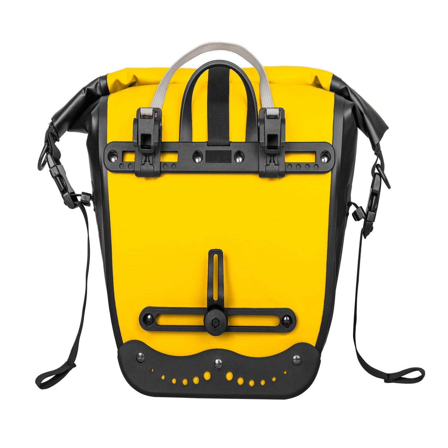 AFISHTOUR Waterproof Bike Panniers  - 25L Saddle Bags for Bicycles Rear Rack - Bike Bag for Grocery, Laptop (Yellow)