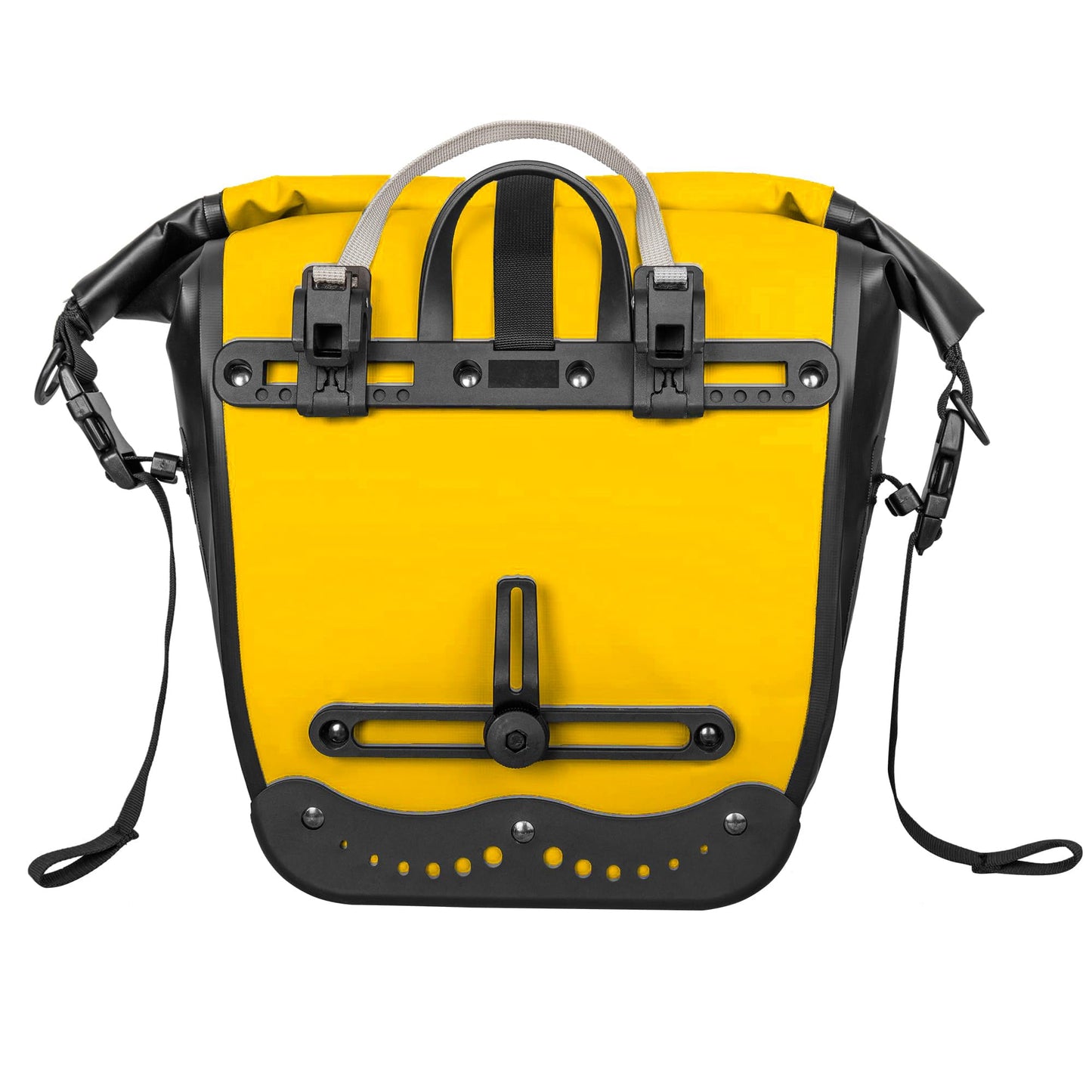 AFISHTOUR Waterproof Bike Panniers  - 15L Saddle Bags for Bicycles Rear Rack - Bike Bag for Grocery, Laptop (Yellow)